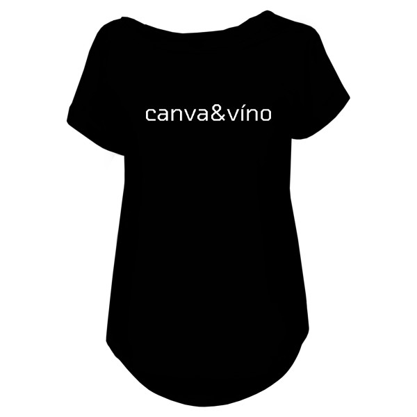 Tričko s potiskem canva a víno